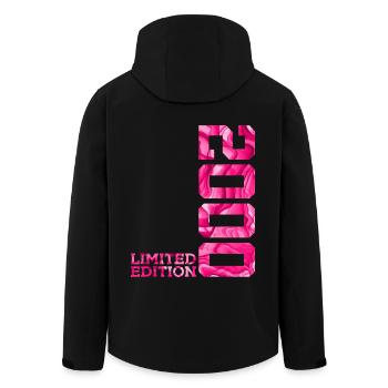 26TH ANNIVERSARY PINK LIMITED EDITION 2000 - Men’s Recycled Softshell Jacket by Stanley/Stella - black - Back - AI Model Male 185 light (185cm)