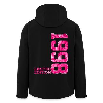 28. GEBURTSTAG PINK LIMITED EDITION 1998 - Recycelte Männer Softshell-Jacke von Stanley/Stella - Schwarz - Hinten - AI Model Male 185 light (185cm)