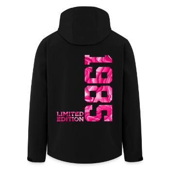 41. GEBURTSTAG PINK LIMITED EDITION 1985 - Recycelte Männer Softshell-Jacke von Stanley/Stella - Schwarz - Hinten - AI Model Male 185 light (185cm)