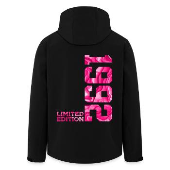 34TH BIRTHDAY PINK LIMITED EDITION 1992 - Men’s Recycled Softshell Jacket by Stanley/Stella - black - Back - AI Model Male 185 light (185cm)