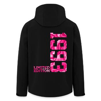 33RD BIRTHDAY PINK LIMITED EDITION 1993 - Men’s Recycled Softshell Jacket by Stanley/Stella - black - Back - AI Model Male 185 light (185cm)