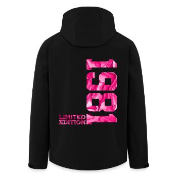 45TH ANNIVERSARY PINK LIMITED EDITION 1981 - Men’s Recycled Softshell Jacket by Stanley/Stella - black - Back - AI Model Male 185 light (185cm)