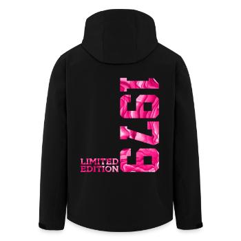 47TH BIRTHDAY PINK LIMITED EDITION 1979 - Men’s Recycled Softshell Jacket by Stanley/Stella - black - Back - AI Model Male 185 light (185cm)