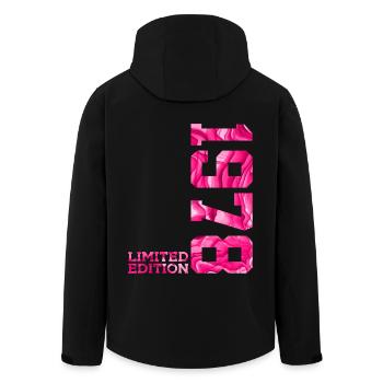 48. GEBURTSTAG PINK LIMITED EDITION 1978 - Recycelte Männer Softshell-Jacke von Stanley/Stella - Schwarz - Hinten - AI Model Male 185 light (185cm)