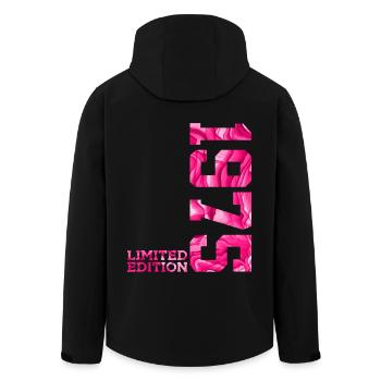 51ST BIRTHDAY PINK LIMITED EDITION 1975 - Men’s Recycled Softshell Jacket by Stanley/Stella - black - Back - AI Model Male 185 light (185cm)