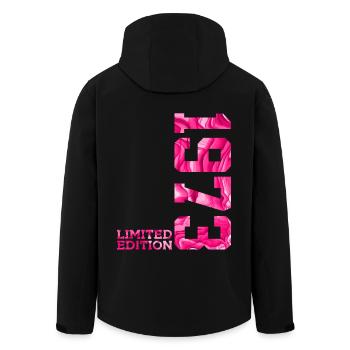 53RD BIRTHDAY PINK LIMITED EDITION 1973 - Men’s Recycled Softshell Jacket by Stanley/Stella - black - Back - AI Model Male 185 light (185cm)