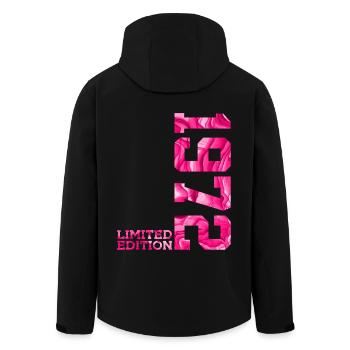 54TH BIRTHDAY PINK LIMITED EDITION 1972 - Men’s Recycled Softshell Jacket by Stanley/Stella - black - Back - AI Model Male 185 light (185cm)