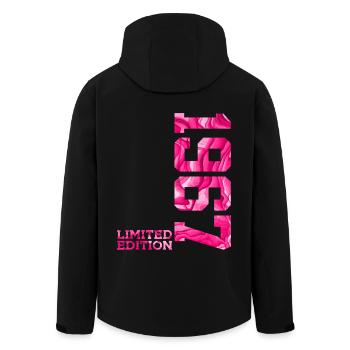 59TH BIRTHDAY PINK LIMITED EDITION 1967 - Men’s Recycled Softshell Jacket by Stanley/Stella - black - Back - AI Model Male 185 light (185cm)