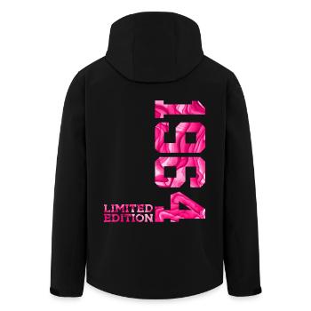 62ND BIRTHDAY PINK LIMITED EDITION 1964 - Men’s Recycled Softshell Jacket by Stanley/Stella - black - Back - AI Model Male 185 light (185cm)