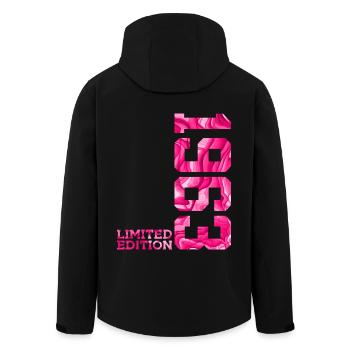 63. GEBURTSTAG PINK LIMITED EDITION 1963 - Recycelte Männer Softshell-Jacke von Stanley/Stella - Schwarz - Hinten - AI Model Male 185 light (185cm)