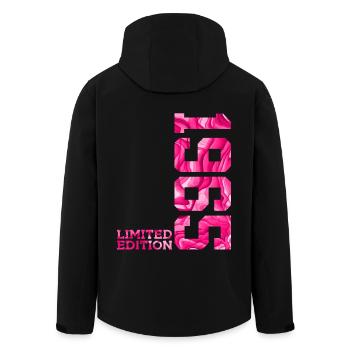 61E ANNIVERSAIRE ÉDITION LIMITÉE ROSE 1965 - Veste softshell homme en polyester recyclé Stanley/Stella - noir - Dos - AI Model Male 185 light (185cm)