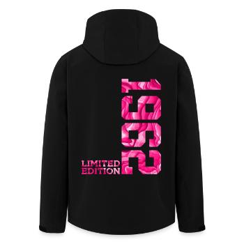 64E ANNIVERSAIRE ÉDITION LIMITÉE ROSE 1962 - Veste softshell homme en polyester recyclé Stanley/Stella - noir - Dos - AI Model Male 185 light (185cm)