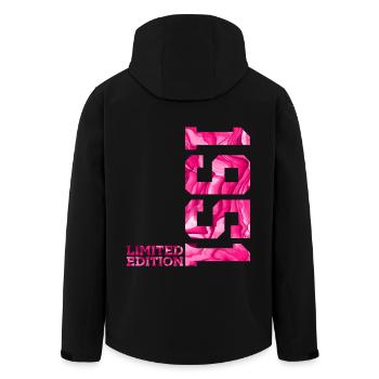 75E ANNIVERSAIRE ÉDITION LIMITÉE ROSE 1951 - Veste softshell homme en polyester recyclé Stanley/Stella - noir - Dos - AI Model Male 185 light (185cm)