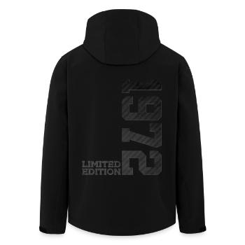 54TH BIRTHDAY LIMITED EDITION 1972 - Men’s Recycled Softshell Jacket by Stanley/Stella - black - Back - AI Model Male 185 light (185cm)