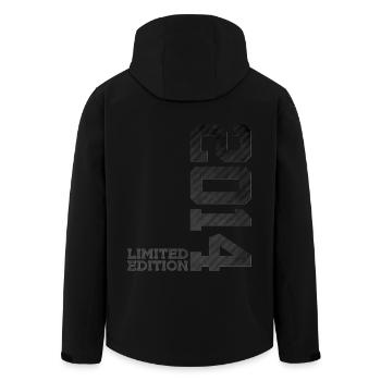 12. GEBURTSTAG LIMITED EDITION 2014 - Recycelte Männer Softshell-Jacke von Stanley/Stella - Schwarz - Hinten - AI Model Male 185 light (185cm)