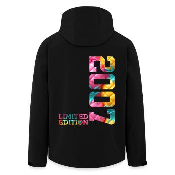 19TH BIRTHDAY LIMITED EDITION 2007 - Men’s Recycled Softshell Jacket by Stanley/Stella - black - Back - AI Model Male 185 light (185cm)