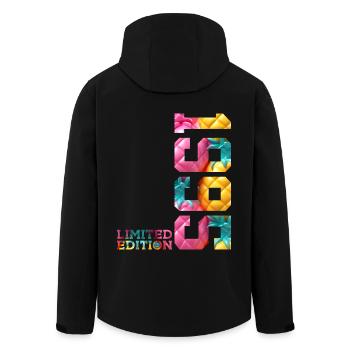 31E ANNIVERSAIRE ÉDITION LIMITÉE 1995 - Veste softshell homme en polyester recyclé Stanley/Stella - noir - Dos - AI Model Male 185 light (185cm)