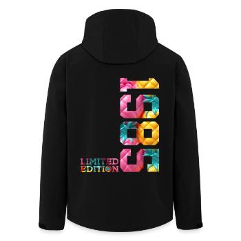 41. GEBURTSTAG LIMITED EDITION 1985 - Recycelte Männer Softshell-Jacke von Stanley/Stella - Schwarz - Hinten - AI Model Male 185 light (185cm)