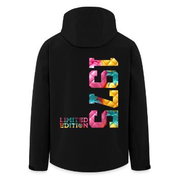 51ST BIRTHDAY LIMITED EDITION 1975 - Men’s Recycled Softshell Jacket by Stanley/Stella - black - Back - AI Model Male 185 light (185cm)