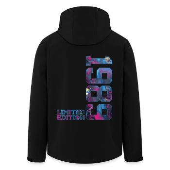 37TH BIRTHDAY 37 YEARS LIMITED EDITION 1989 - Men’s Recycled Softshell Jacket by Stanley/Stella - black - Back - AI Model Male 185 light (185cm)