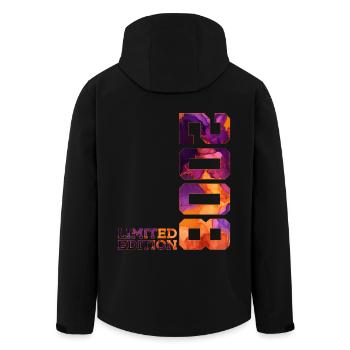 ÉDITION LIMITÉE 2008 18 ANS 18 ANS - Veste softshell homme en polyester recyclé Stanley/Stella - noir - Dos - AI Model Male 185 light (185cm)