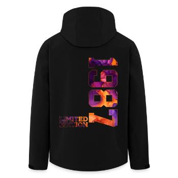 LIMITED EDITION 1987 39 JAHRE 39. GEBURTSTAG - Recycelte Männer Softshell-Jacke von Stanley/Stella - Schwarz - Hinten - AI Model Male 185 light (185cm)