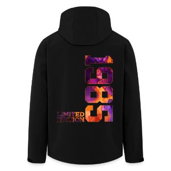 LIMITED EDITION 1985 41 YEARS 41ST BIRTHDAY - Men’s Recycled Softshell Jacket by Stanley/Stella - black - Back - AI Model Male 185 light (185cm)