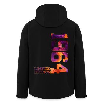 LIMITED EDITION 1964 62 YEARS 62ND BIRTHDAY - Men’s Recycled Softshell Jacket by Stanley/Stella - black - Back - AI Model Male 185 light (185cm)