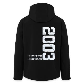 23E ANNIVERSAIRE ÉDITION LIMITÉE 2003 - Veste softshell homme en polyester recyclé Stanley/Stella - noir - Dos - AI Model Male 185 light (185cm)