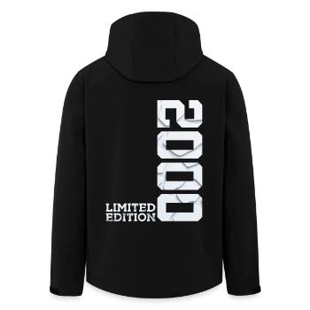 26TH ANNIVERSARY LIMITED EDITION 2000 - Men’s Recycled Softshell Jacket by Stanley/Stella - black - Back - AI Model Male 185 light (185cm)