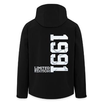 35TH BIRTHDAY LIMITED EDITION 1991 - Men’s Recycled Softshell Jacket by Stanley/Stella - black - Back - AI Model Male 185 light (185cm)