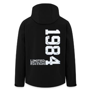 42ND BIRTHDAY LIMITED EDITION 1984 - Men’s Recycled Softshell Jacket by Stanley/Stella - black - Back - AI Model Male 185 light (185cm)