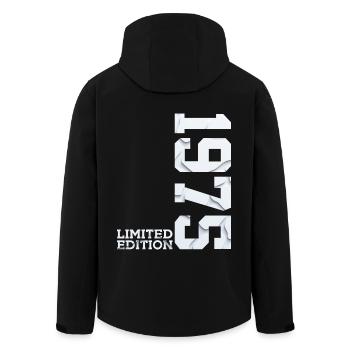 51ST BIRTHDAY LIMITED EDITION 1975 - Men’s Recycled Softshell Jacket by Stanley/Stella - black - Back - AI Model Male 185 light (185cm)