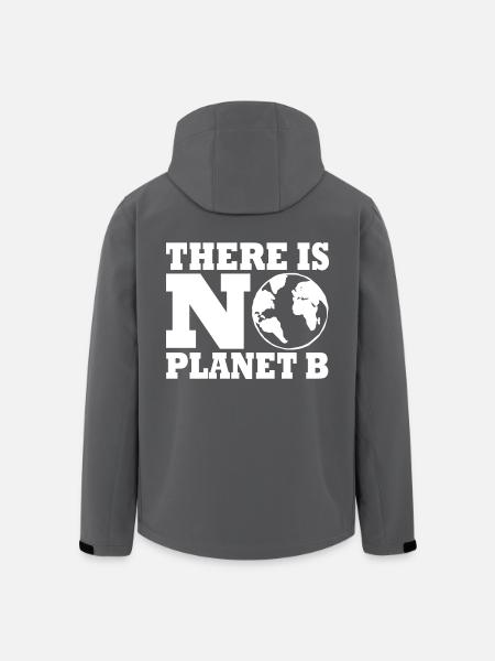 There is no planet B - Veste softshell homme en polyester recyclé Stanley/Stella - noir