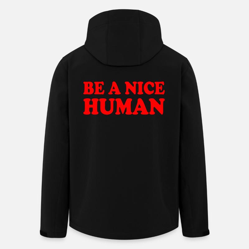 Be a nice human - Veste softshell homme en polyester recyclé Stanley/Stella - noir