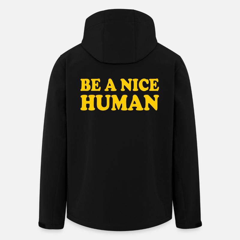 Be a nice human - Men’s Recycled Softshell Jacket by Stanley/Stella - black