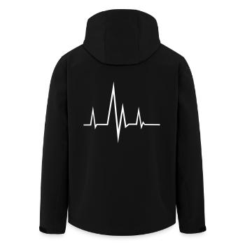 Frequenz - Puls - Recycelte Männer Softshell-Jacke von Stanley/Stella - Schwarz - Hinten - AI Model Male 185 light (185cm)