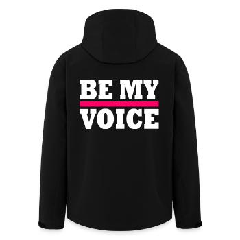 Be my voice iran - Recycelte Männer Softshell-Jacke von Stanley/Stella - Schwarz - Hinten - AI Model Male 185 light (185cm)