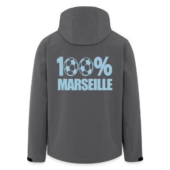 100% Marseille - Veste softshell homme en polyester recyclé Stanley/Stella - noir - Dos - AI Model Male 185 light (185cm)