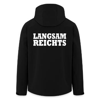 Langsam reichts - Recycelte Männer Softshell-Jacke von Stanley/Stella - Schwarz - Hinten - AI Model Male 185 light (185cm)