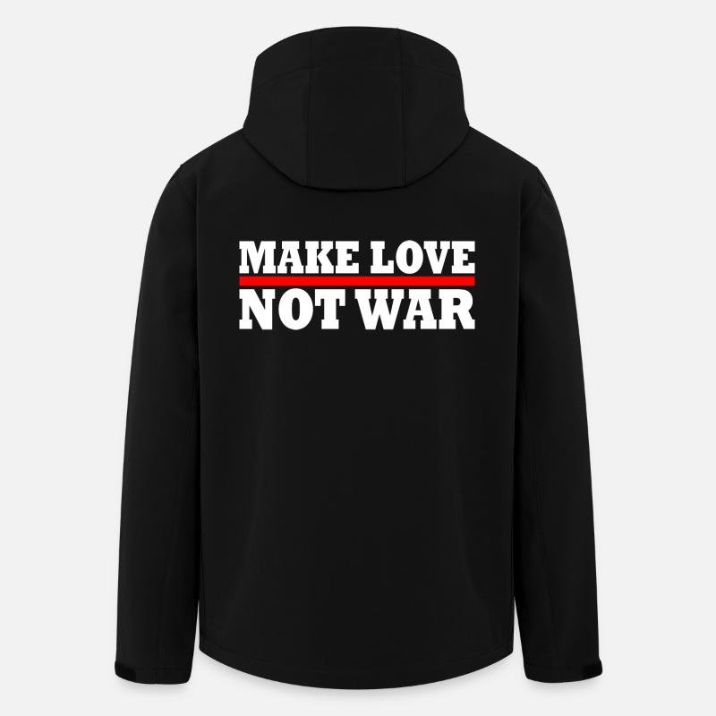 Make love not war - Men’s Recycled Softshell Jacket by Stanley/Stella - black