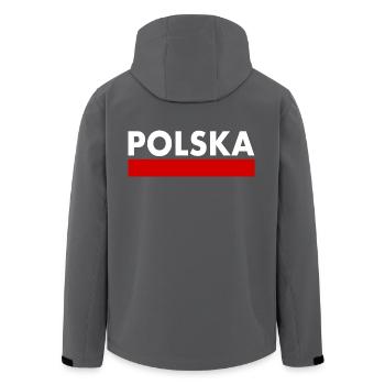 Polen - Recycelte Männer Softshell-Jacke von Stanley/Stella - Anthrazit - Hinten - AI Model Male 185 light (185cm)