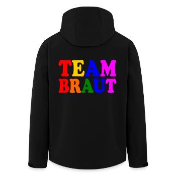 Team braut - Recycelte Männer Softshell-Jacke von Stanley/Stella - Schwarz - Hinten - AI Model Male 185 light (185cm)