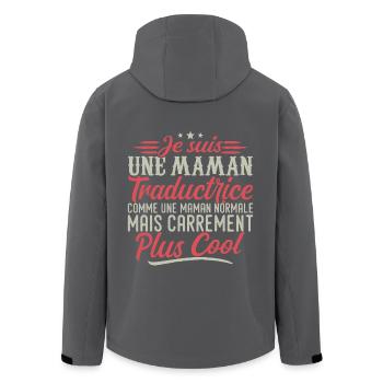 Je suis une maman Traductrice, carrément cool - Veste softshell homme en polyester recyclé Stanley/Stella - noir - Dos - AI Model Male 185 light (185cm)