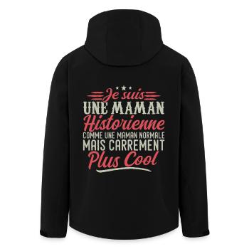 I'm a Historian mom, downright cool - Men’s Recycled Softshell Jacket by Stanley/Stella - black - Back - AI Model Male 185 light (185cm)
