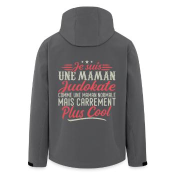 I'm a Judoka mom, downright cool - Men’s Recycled Softshell Jacket by Stanley/Stella - black - Back - AI Model Male 185 light (185cm)