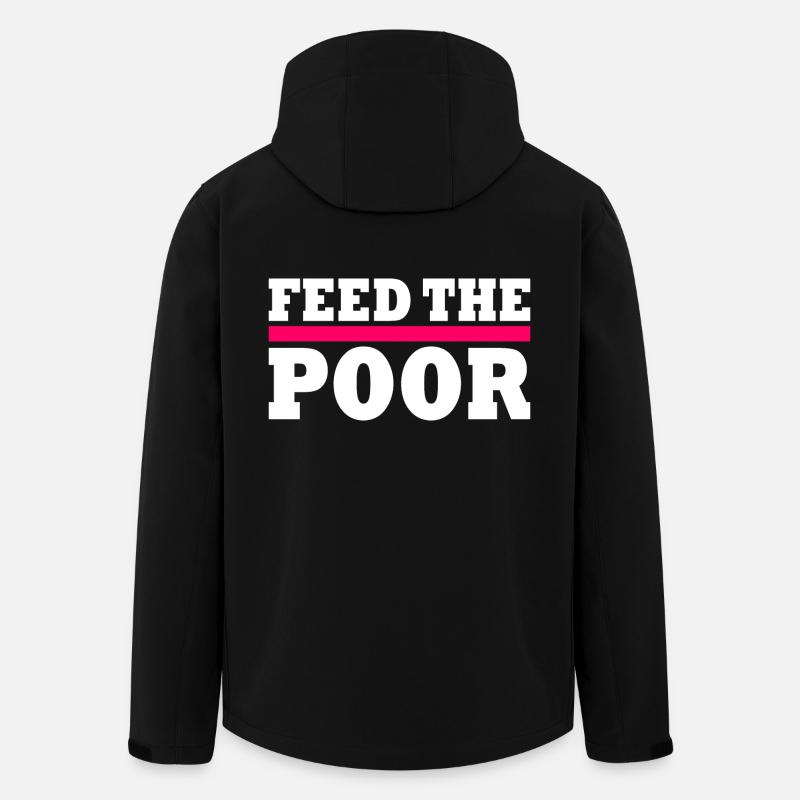 Feed the poor - Recycelte Männer Softshell-Jacke von Stanley/Stella - Schwarz