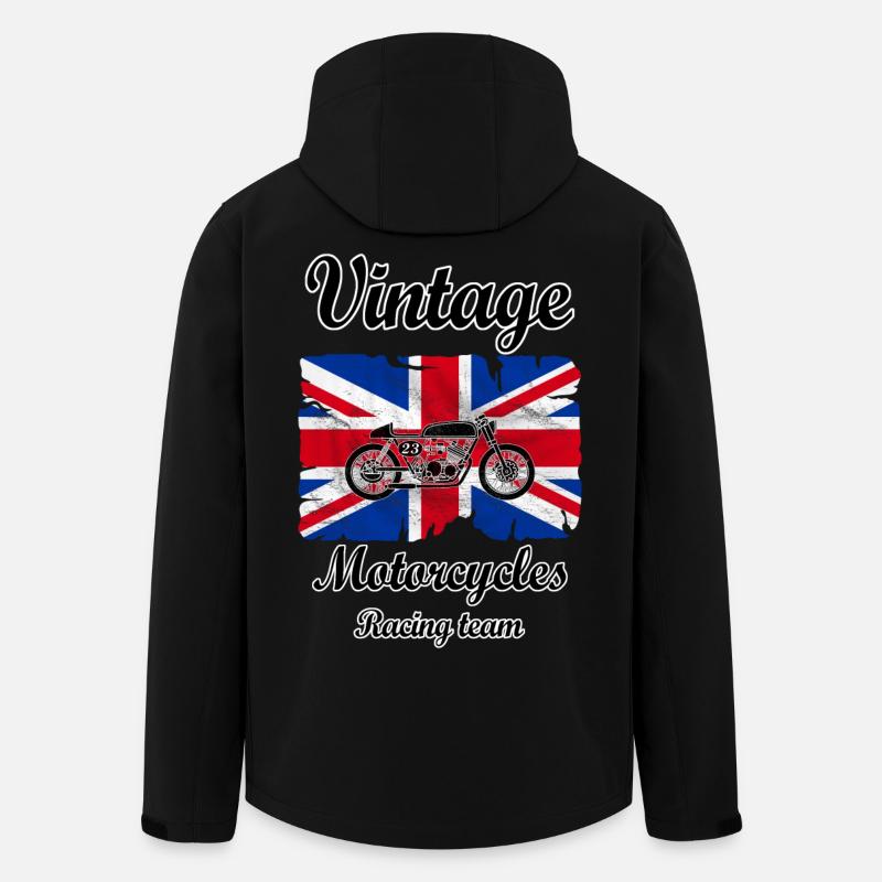 uk motorcycles racing - Men’s Recycled Softshell Jacket by Stanley/Stella - black