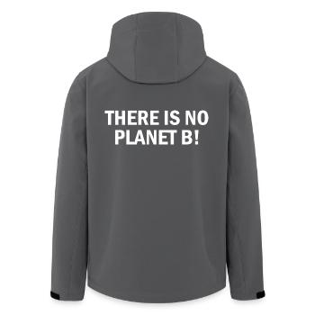 There is no planet B - Men’s Recycled Softshell Jacket by Stanley/Stella - black - Back - AI Model Male 185 light (185cm)