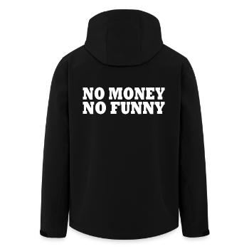No money no funny - Recycelte Männer Softshell-Jacke von Stanley/Stella - Schwarz - Hinten - AI Model Male 185 light (185cm)